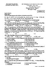 Đề thi khảo sát chất lượng kỳ 2 môn Hóa học Lớp 11 - Mã đề 209 - Năm học 2019-2020 - Trường THPT Hậu Lộc 3
